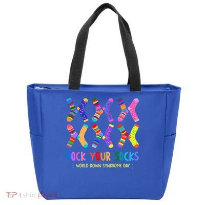 Rock Your Socks World Down Syndrome Awareness Day  Zip Tote Bag