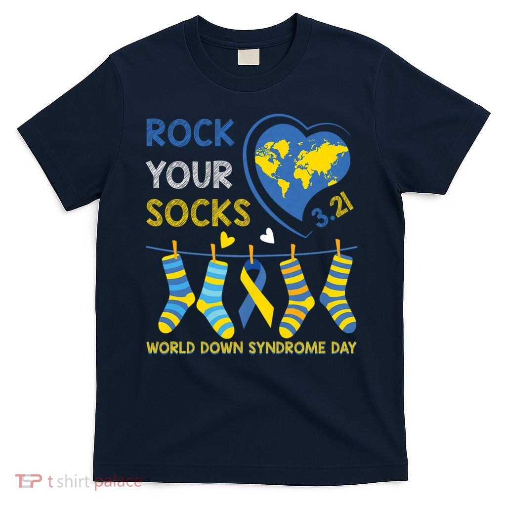 Rock Your Socks Awareness World Down Syndrome Day Womens Kid   T-Shirt