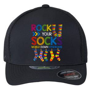 Rock Your Socks World Down Syndrome Awareness Flexfit Unipanel Trucker Cap