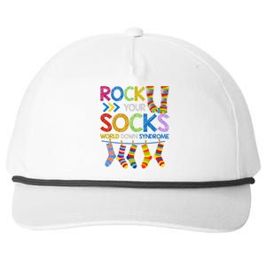 Rock Your Socks World Down Syndrome Awareness Snapback Five-Panel Rope Hat