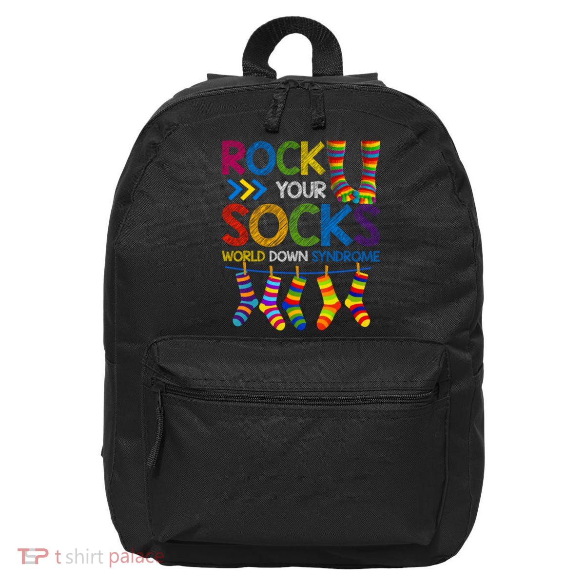 Rock Your Socks World Down Syndrome Awareness 16 in Basic Backpack