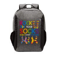 Rock Your Socks World Down Syndrome Awareness Vector Backpack