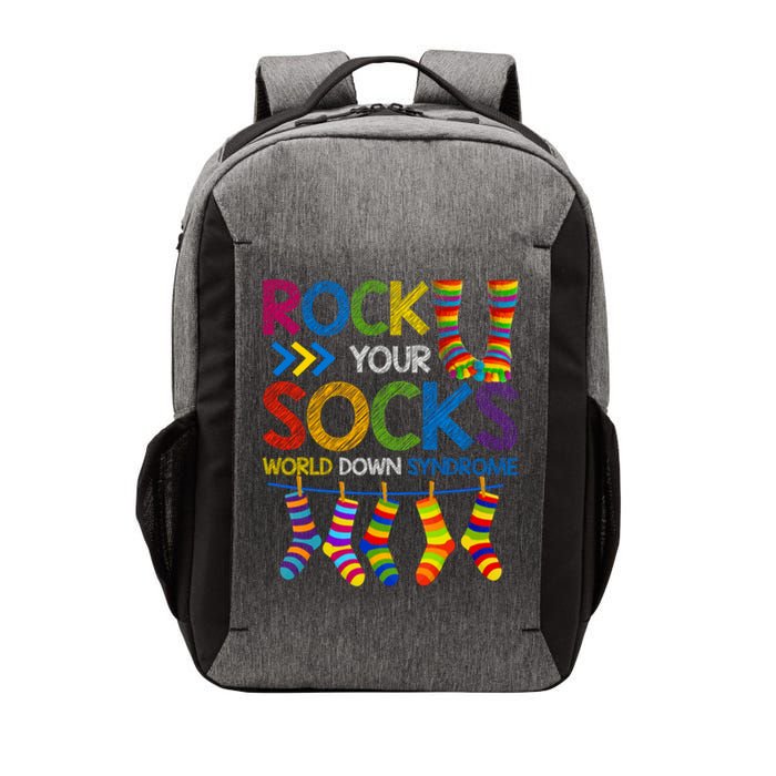 Rock Your Socks World Down Syndrome Awareness Vector Backpack