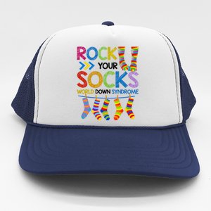 Rock Your Socks World Down Syndrome Awareness Trucker Hat