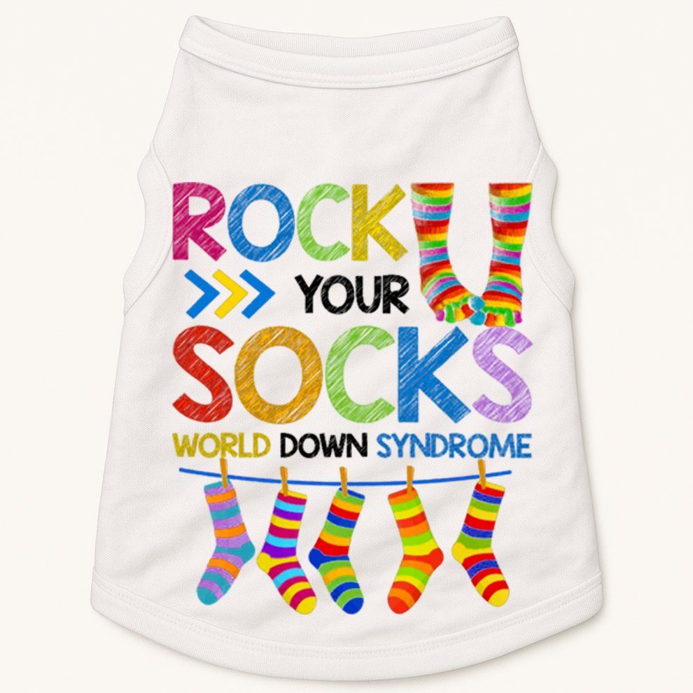 Rock Your Socks World Down Syndrome Awareness Doggie Tank