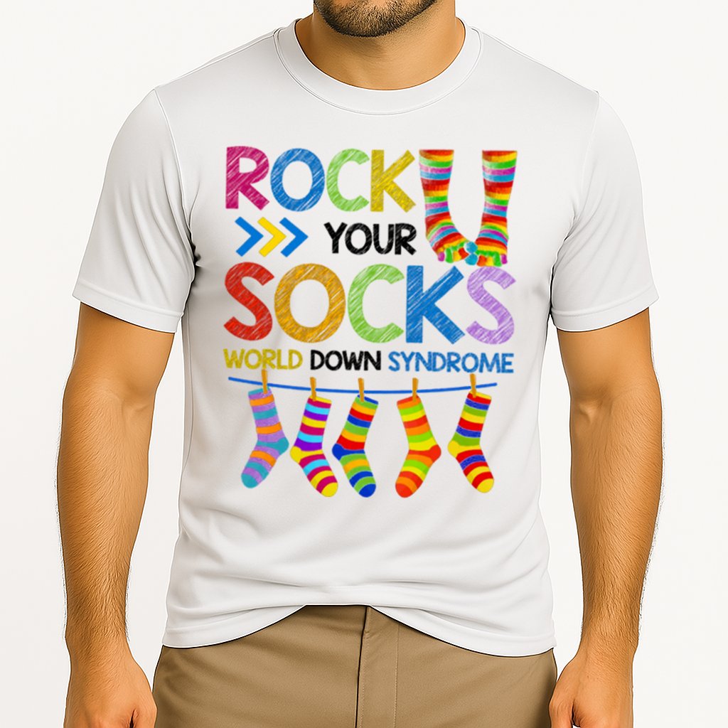 Rock Your Socks World Down Syndrome Awareness Cooling Performance Crew T-Shirt