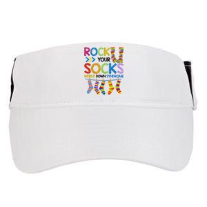 Rock Your Socks World Down Syndrome Awareness Adult Drive Performance Visor