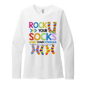 Rock Your Socks World Down Syndrome Awareness Womens CVC Long Sleeve Shirt