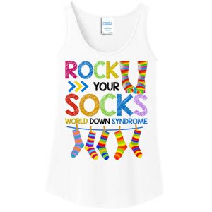 Rock Your Socks World Down Syndrome Awareness Ladies Essential Tank