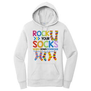 Rock Your Socks World Down Syndrome Awareness Women's Pullover Hoodie