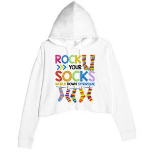 Rock Your Socks World Down Syndrome Awareness Crop Fleece Hoodie