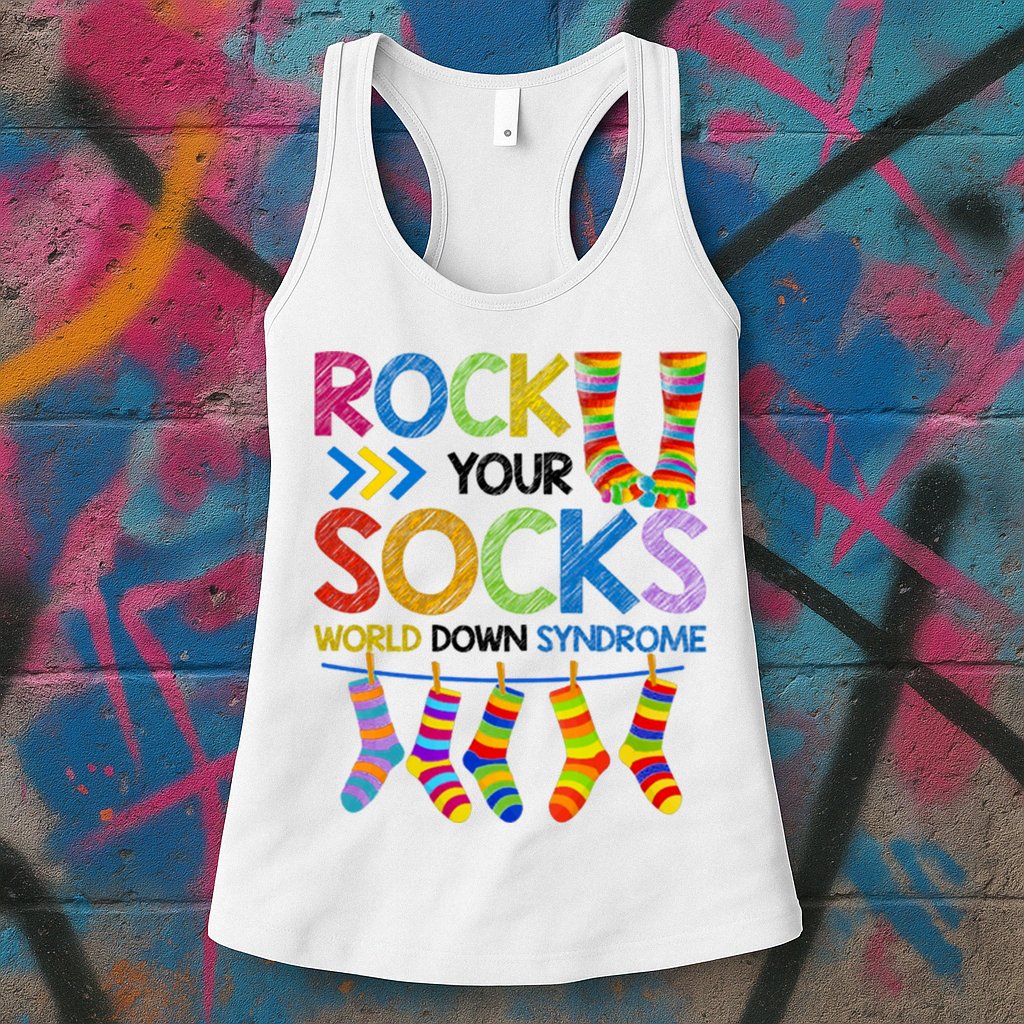 Rock Your Socks World Down Syndrome Awareness Womens Tank Top