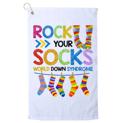 Rock Your Socks World Down Syndrome Awareness Golf Towel