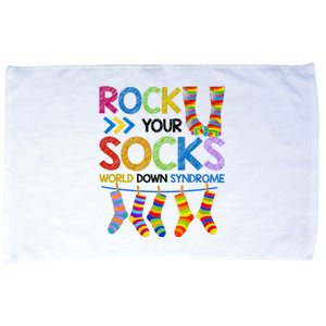 Rock Your Socks World Down Syndrome Awareness Microfiber Hand Towel