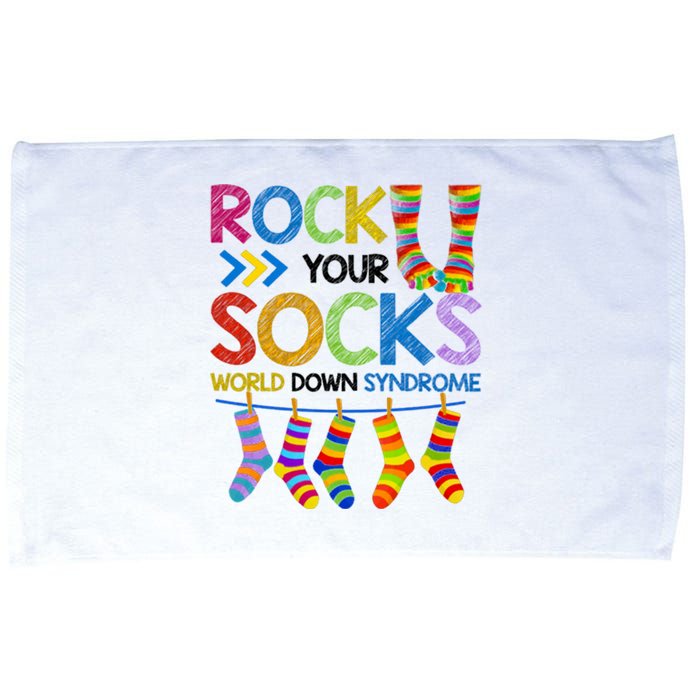 Rock Your Socks World Down Syndrome Awareness Microfiber Hand Towel