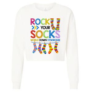 Rock Your Socks World Down Syndrome Awareness Cropped Pullover Crew