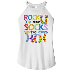 Rock Your Socks World Down Syndrome Awareness Women's Perfect Tri Rocker Tank