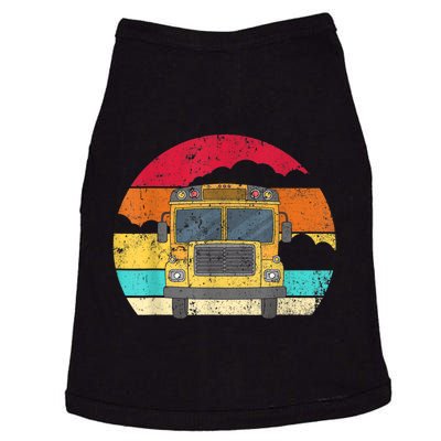 Retro Yellow School Bus For School Bus Driver And Busman Doggie Tank