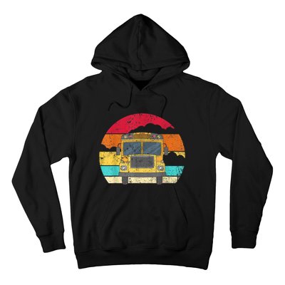 Retro Yellow School Bus For School Bus Driver And Busman Hoodie