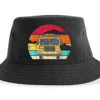 Retro Yellow School Bus For School Bus Driver And Busman Sustainable Bucket Hat