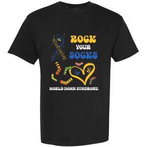 Rock Your Socks T21 Man Down Syndrome Awareness Garment-Dyed Heavyweight T-Shirt