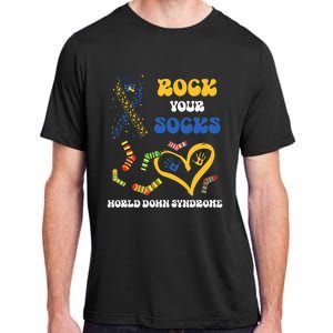 Rock Your Socks T21 Man Down Syndrome Awareness Adult ChromaSoft Performance T-Shirt