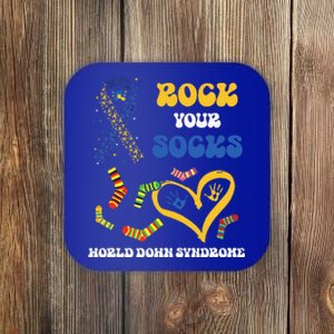 Rock Your Socks T21 Man Down Syndrome Awareness Coaster