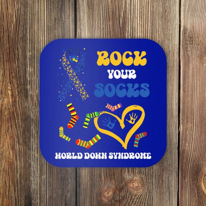 Rock Your Socks T21 Man Down Syndrome Awareness Coaster