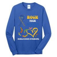 Rock Your Socks T21 Man Down Syndrome Awareness Tall Long Sleeve T-Shirt