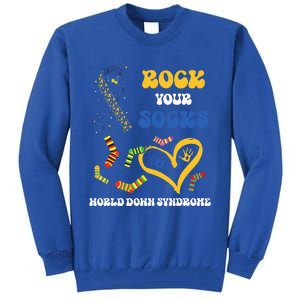 Rock Your Socks T21 Man Down Syndrome Awareness Tall Sweatshirt