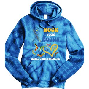 Rock Your Socks T21 Man Down Syndrome Awareness Tie Dye Hoodie