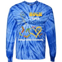 Rock Your Socks T21 Man Down Syndrome Awareness Tie-Dye Long Sleeve Shirt