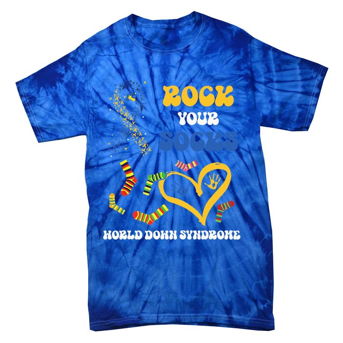 Rock Your Socks T21 Man Down Syndrome Awareness Tie-Dye T-Shirt