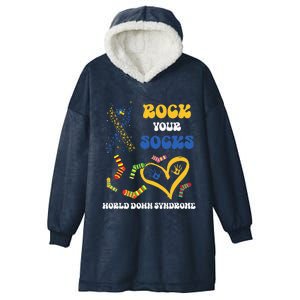 Rock Your Socks T21 Man Down Syndrome Awareness Hooded Wearable Blanket