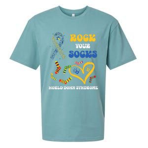 Rock Your Socks T21 Man Down Syndrome Awareness Sueded Cloud Jersey T-Shirt