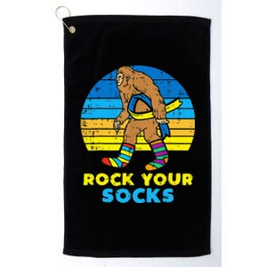 Rock Your Socks Awareness Sasquatch Down Syndrome Platinum Collection Golf Towel