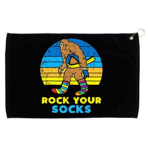 Rock Your Socks Awareness Sasquatch Down Syndrome Grommeted Golf Towel