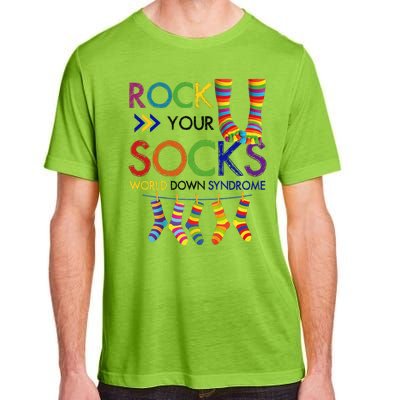 Rock Your Socks World Down Syndrome Awareness Adult ChromaSoft Performance T-Shirt