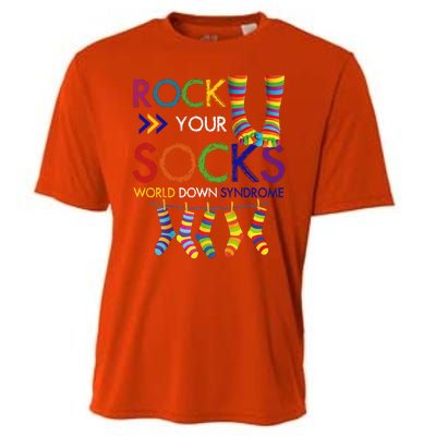 Rock Your Socks World Down Syndrome Awareness Cooling Performance Crew T-Shirt