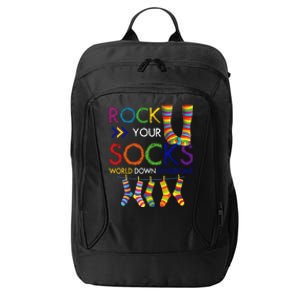 Rock Your Socks World Down Syndrome Awareness City Backpack