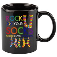 Rock Your Socks World Down Syndrome Awareness 11oz C Handle Ceramic Mug