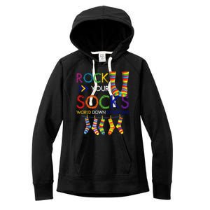 Rock Your Socks World Down Syndrome Awareness Women's Fleece Hoodie