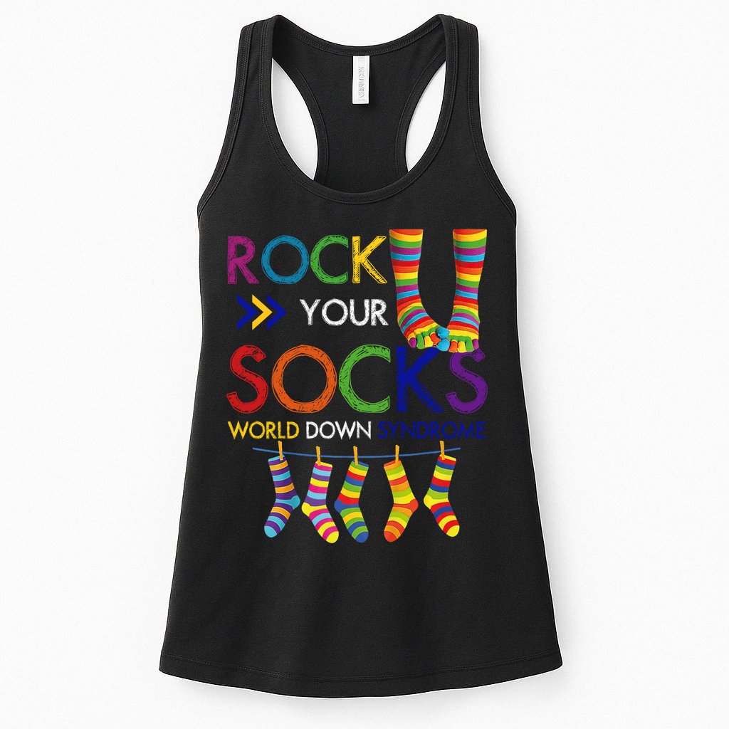 Rock Your Socks World Down Syndrome Awareness Womens Tank Top