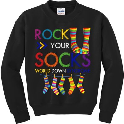 Rock Your Socks World Down Syndrome Awareness Kids Sweatshirt