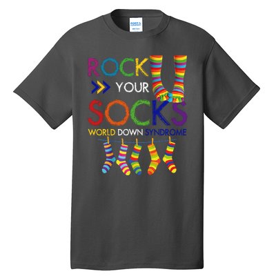 Rock Your Socks World Down Syndrome Awareness Tall T-Shirt