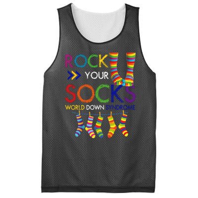 Rock Your Socks World Down Syndrome Awareness Mesh Reversible Basketball Jersey Tank