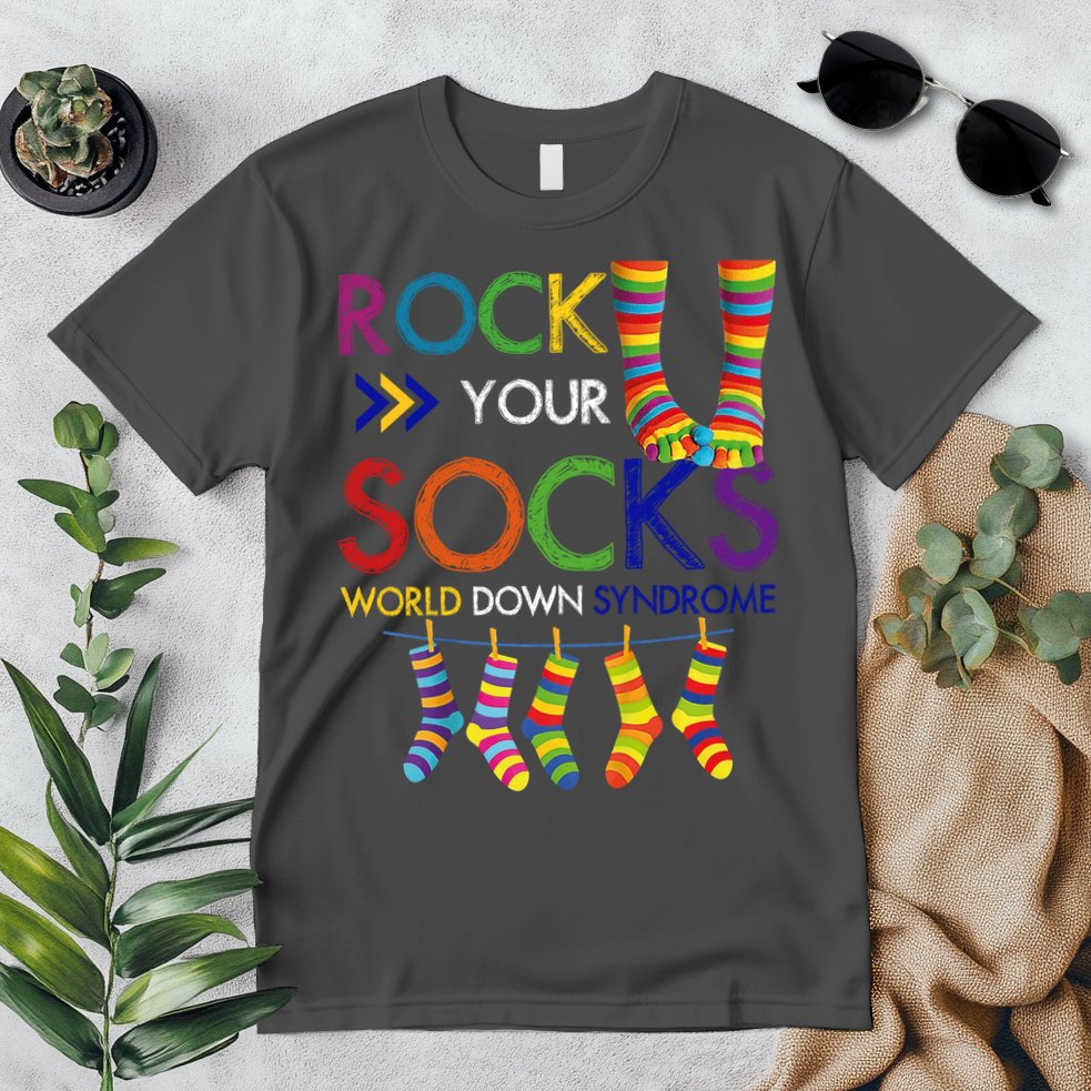 Rock Your Socks World Down Syndrome Awareness Premium T-Shirt