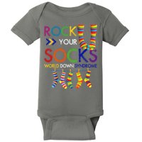 Rock Your Socks World Down Syndrome Awareness Baby Bodysuit