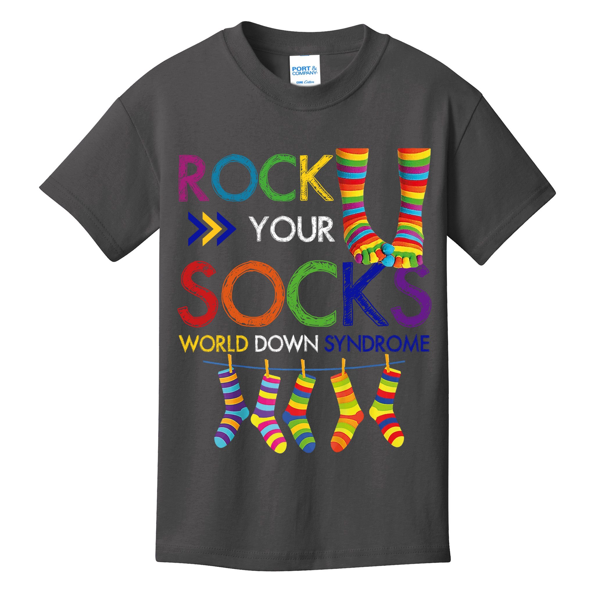Rock Your Socks World Down Syndrome Awareness Kids T-Shirt