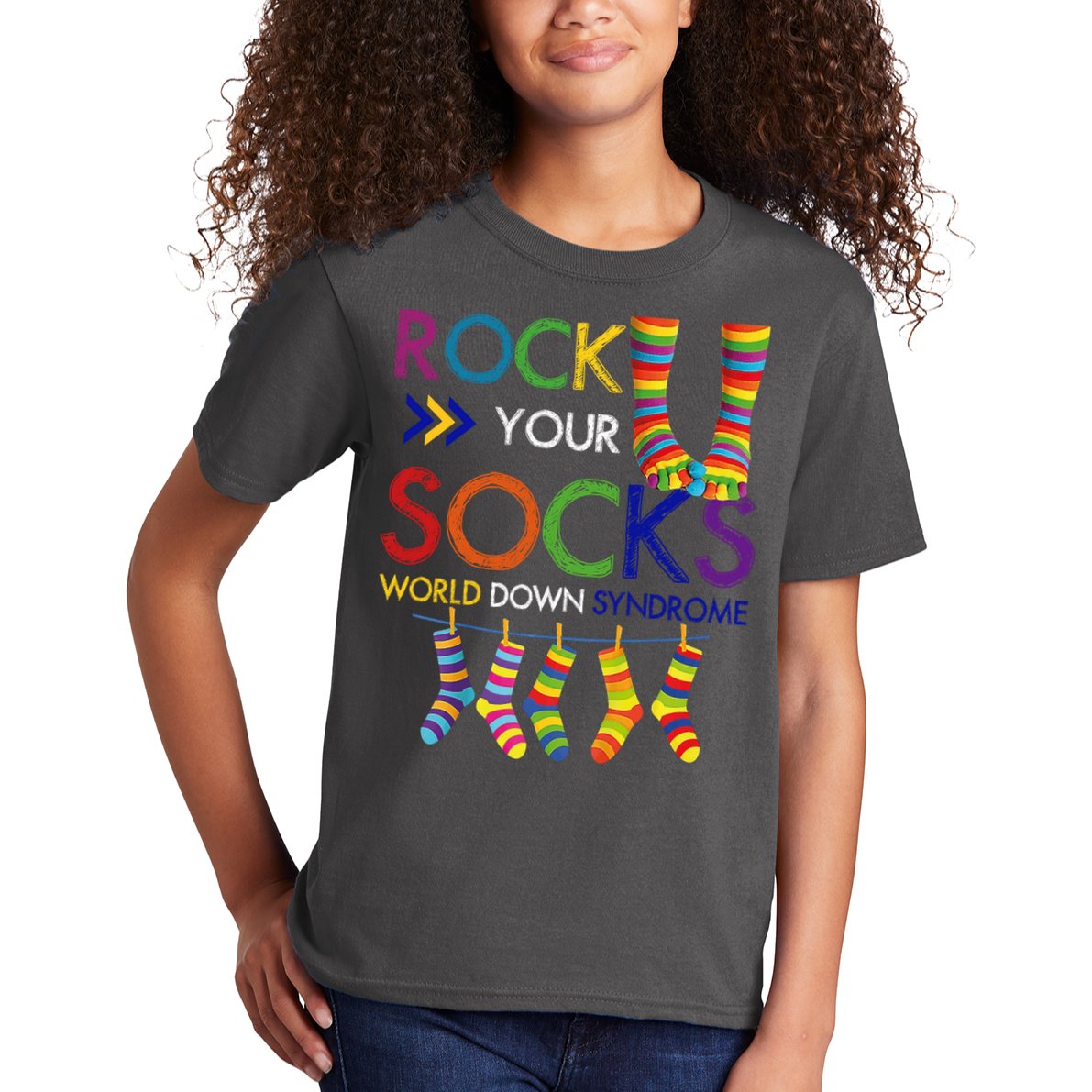 Rock Your Socks World Down Syndrome Awareness Kids T-Shirt